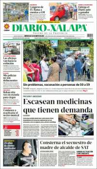 Portada de Diario de Xalapa (México)