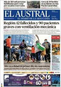 Portada de El Austral de Temuco (Chile)