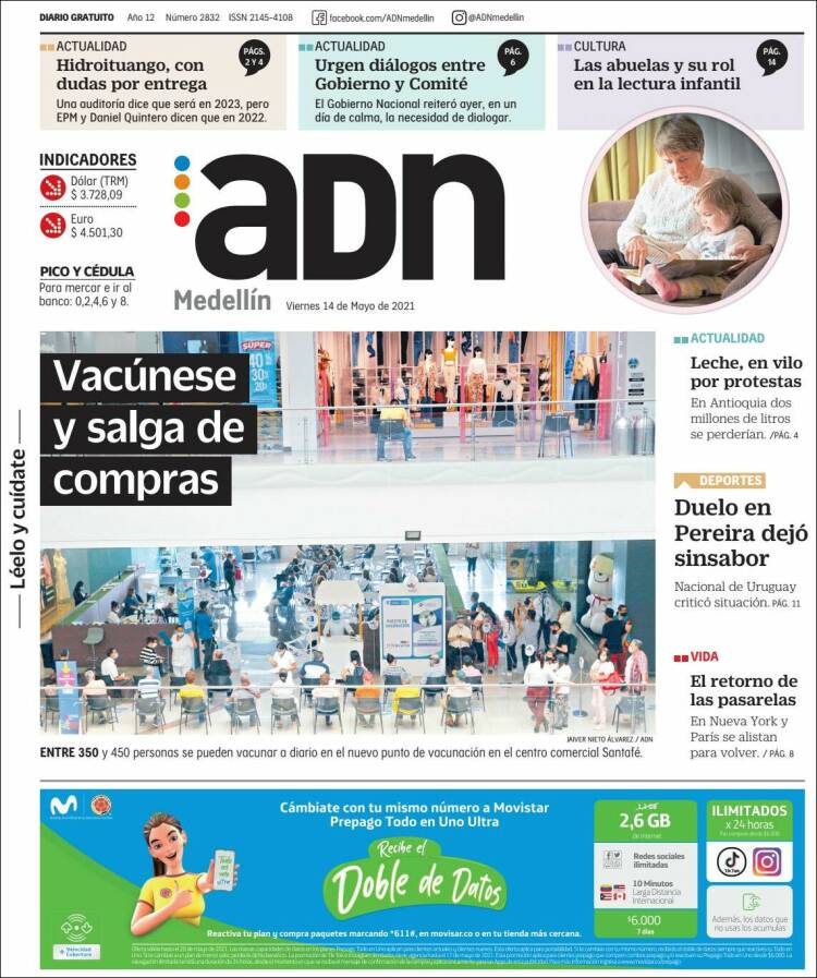 Portada de ADN - Medellín (Colombia)