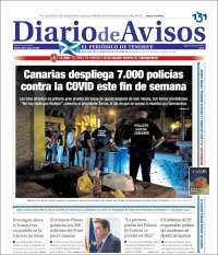 Portada de Diarios de Avisos (España)