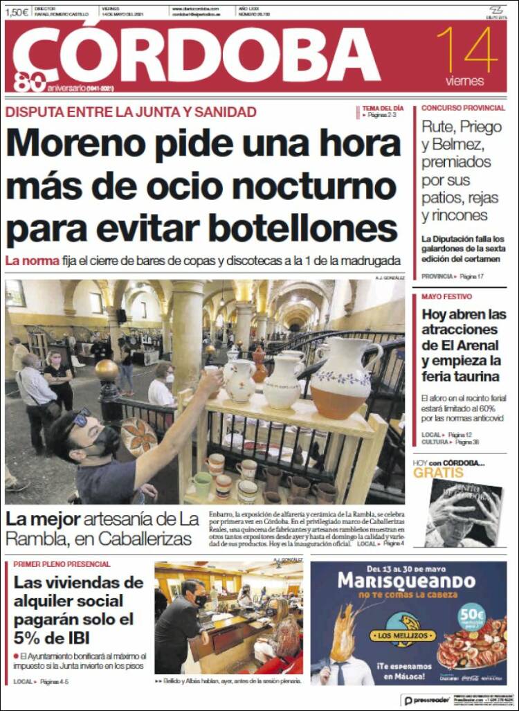 Portada de Diario de Córdoba (España)