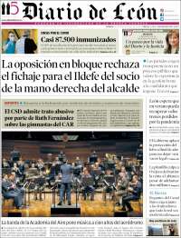 Portada de Diario de León (España)