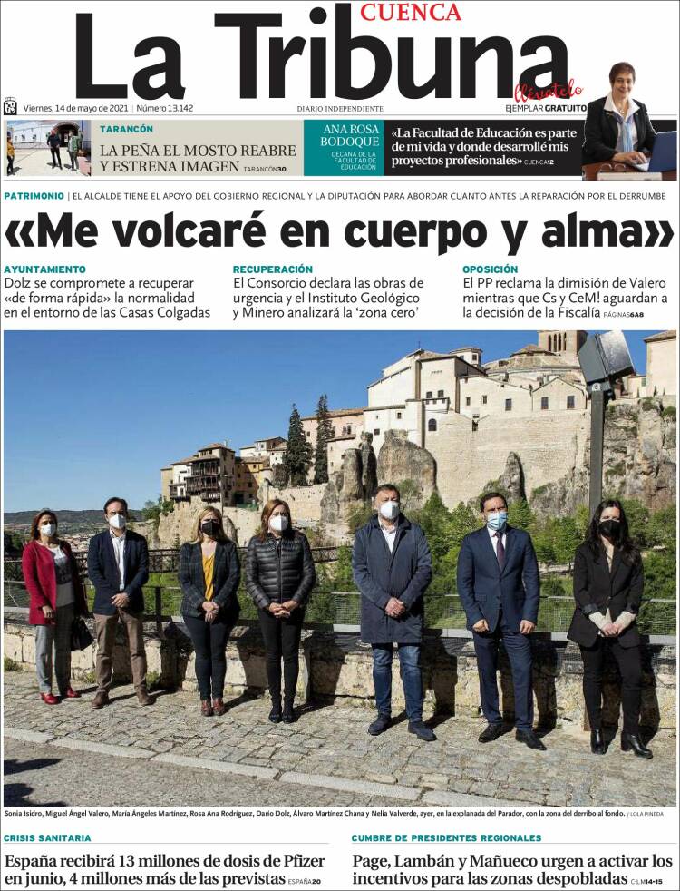 Portada de La Tribuna de Cuenca (España)