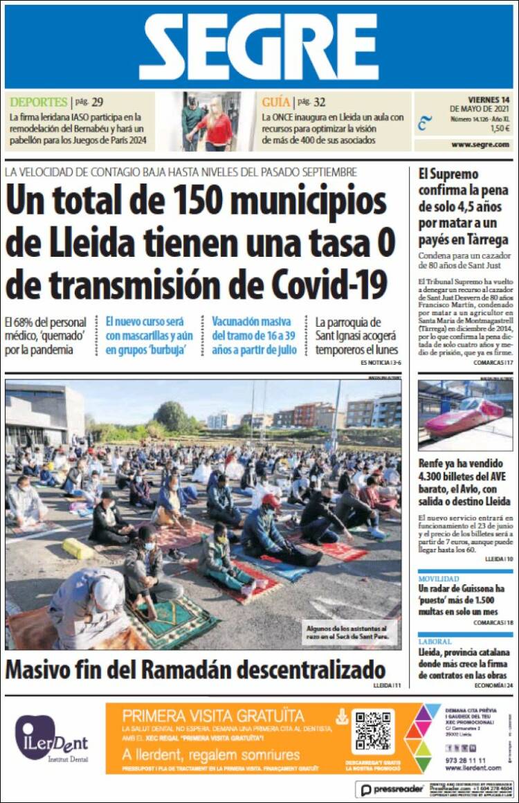 Portada de Segre  (España)