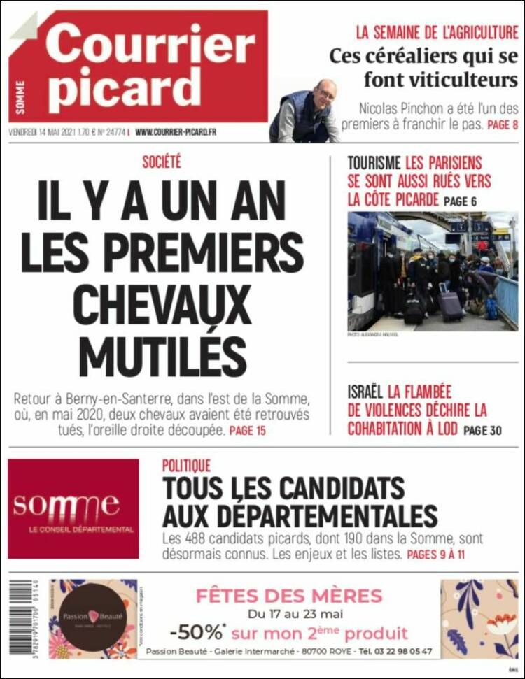 Portada de Courrier Picard (Francia)
