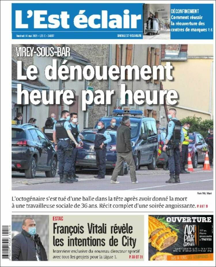 Portada de L'Est Eclair (Francia)