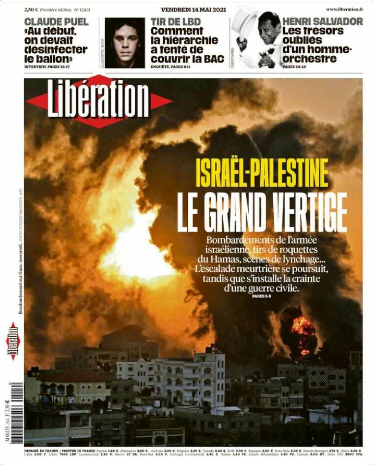 Portada de Libération (Francia)