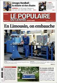 Portada de Le Populaire du Centre (Francia)