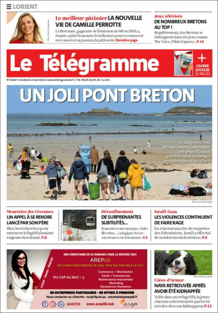 Portada de Télégramme (Francia)