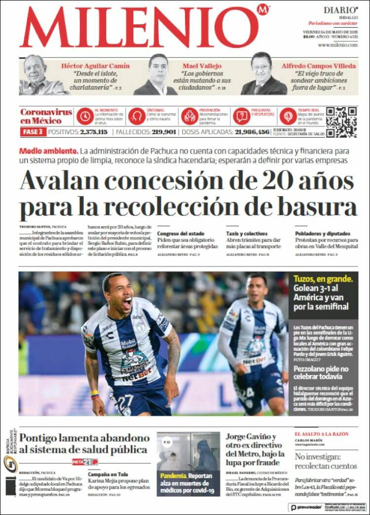 Portada de Milenio de Hidalgo (M&eacute;xico)