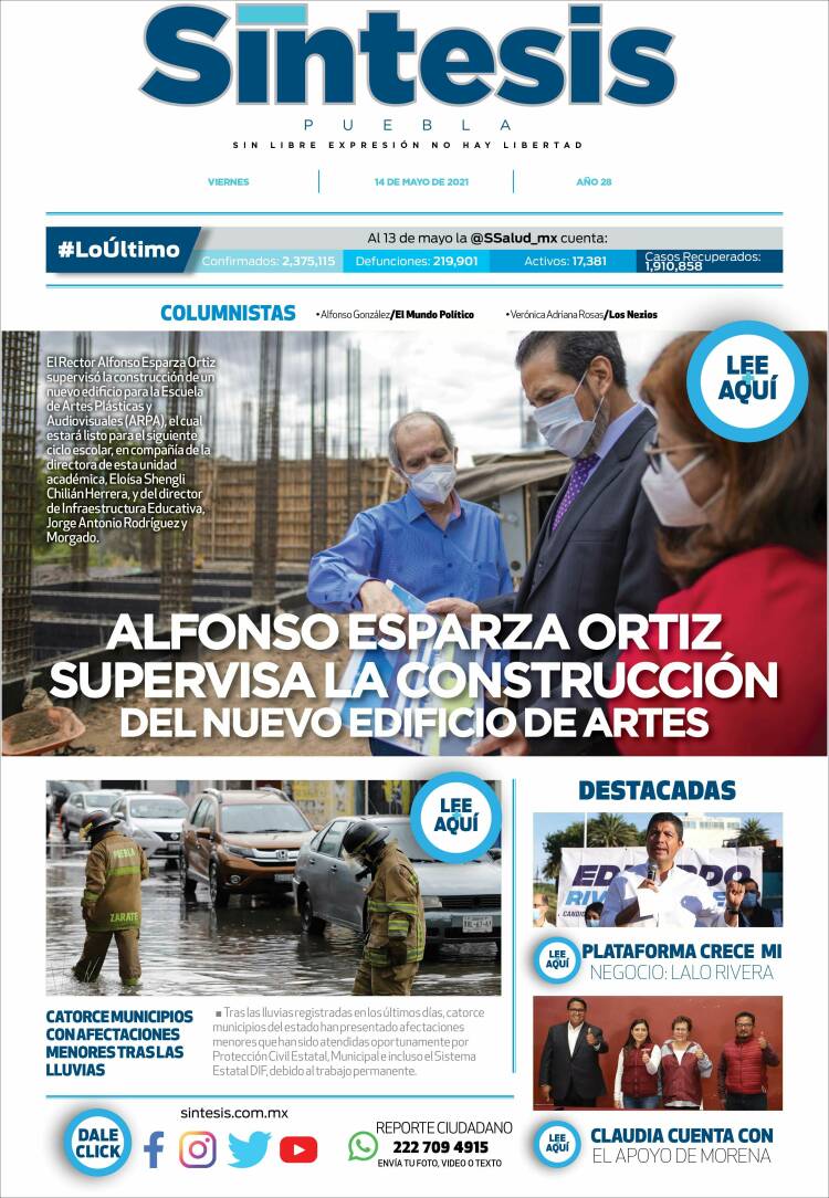 Portada de Síntesis - Puebla (M&eacute;xico)