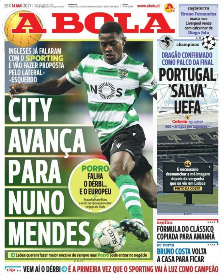 Portada de A Bola (Portugal)