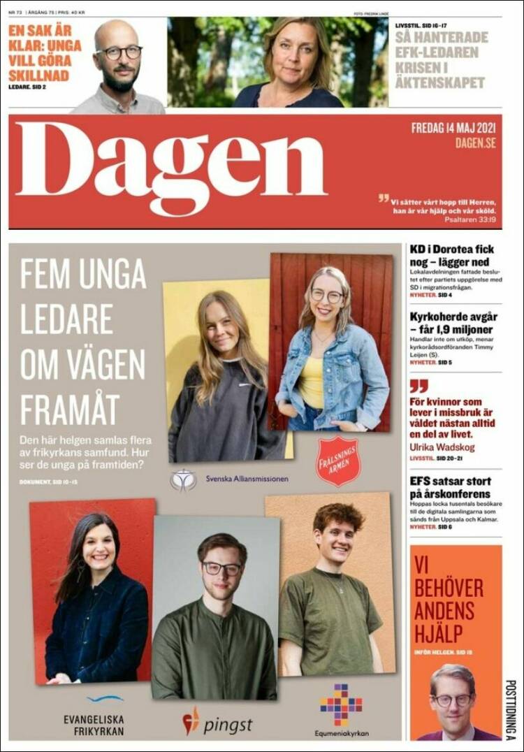 Portada de Dagen (Suecia)