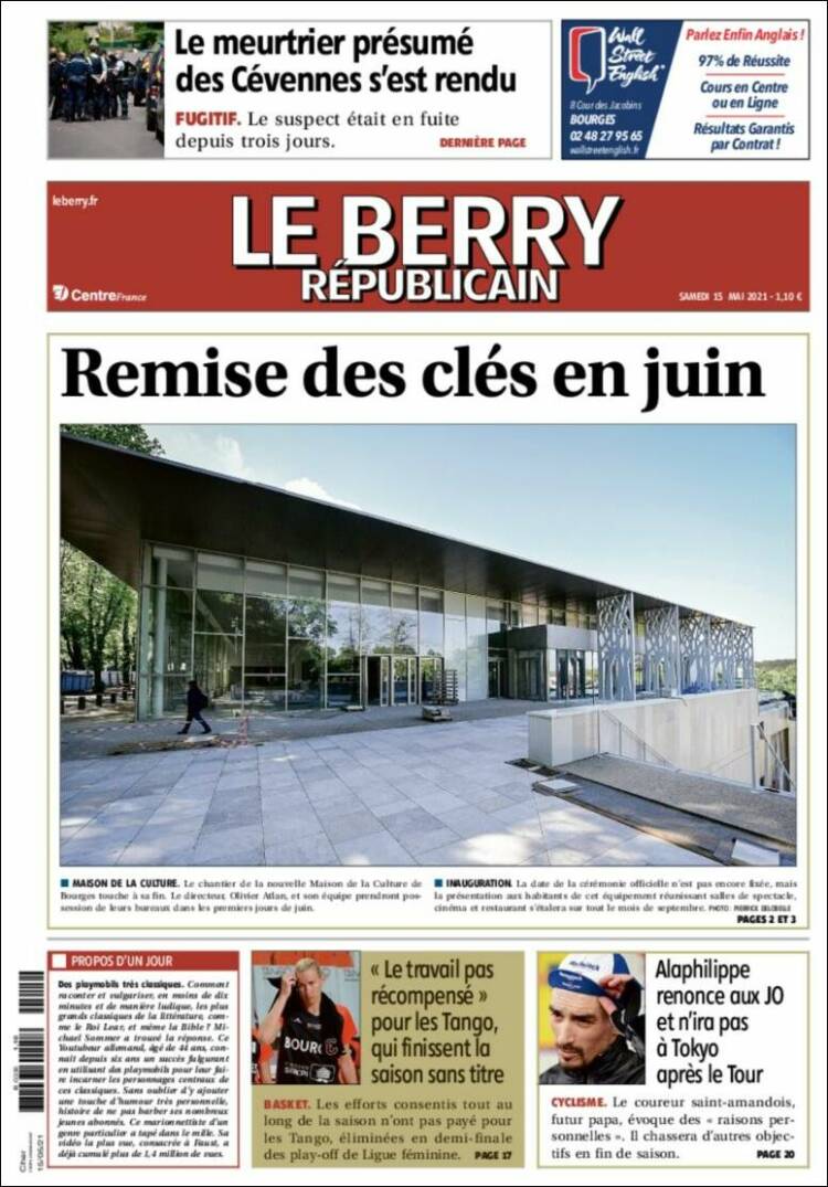 Portada de Berry Republicain (Francia)