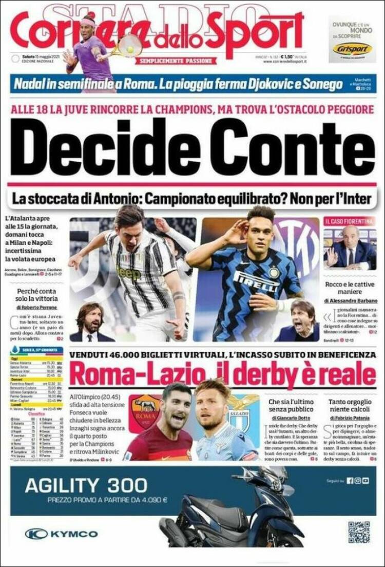 Portada de Corriere dello Sport (Italia)