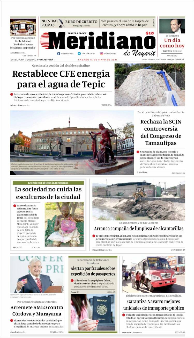 Portada de Meridiano (México)