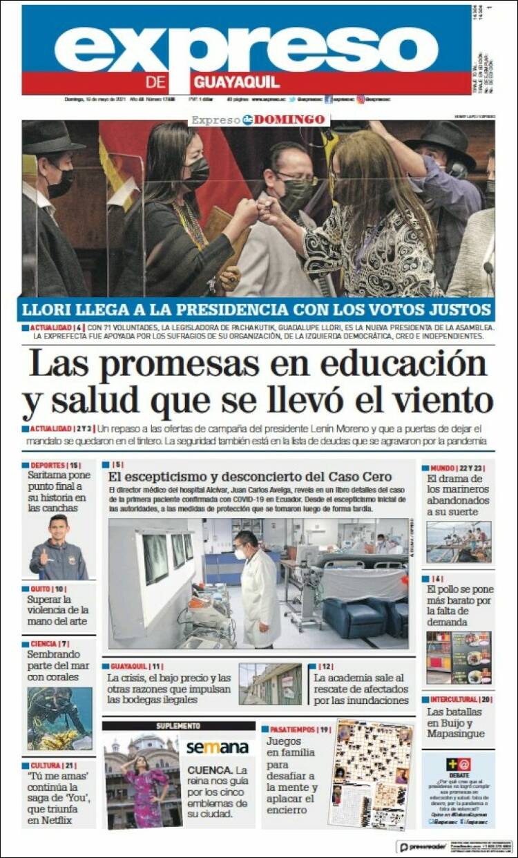 Portada de Expreso (Ecuador)