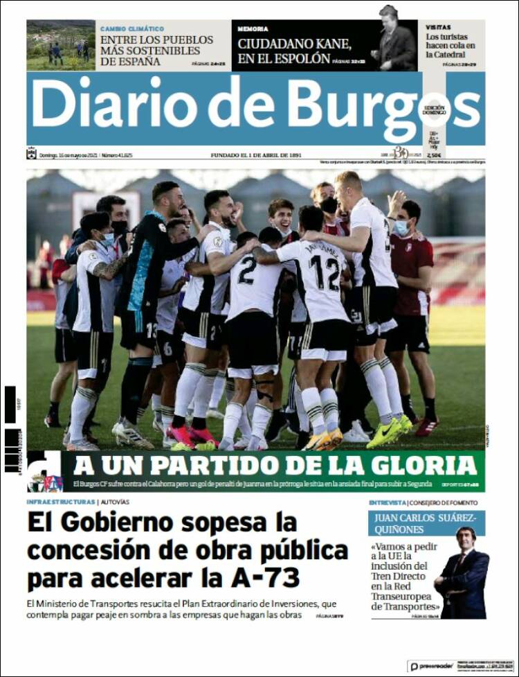 Portada de Diario de Burgos (España)