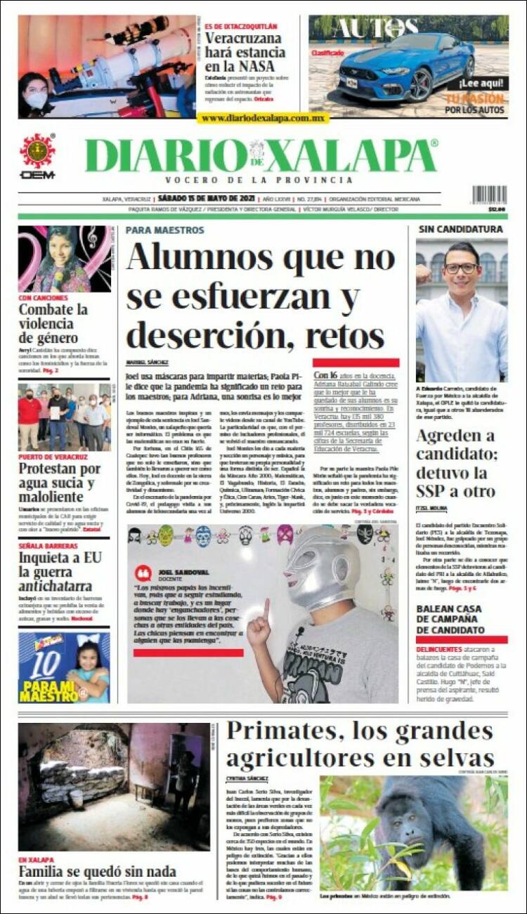 Portada de Diario de Xalapa (México)