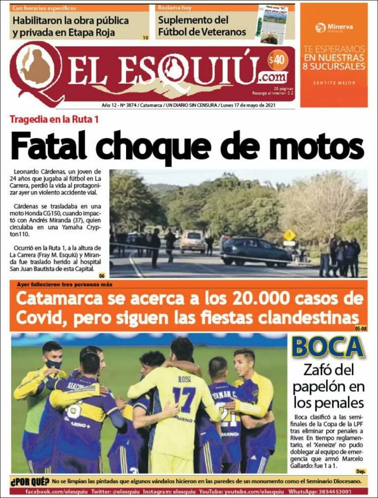 Portada de El Esquiu (Argentina)