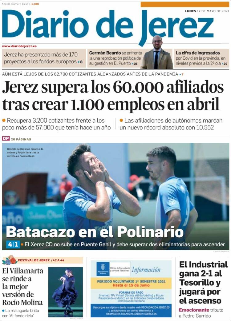 Portada de Diario de Jerez (España)