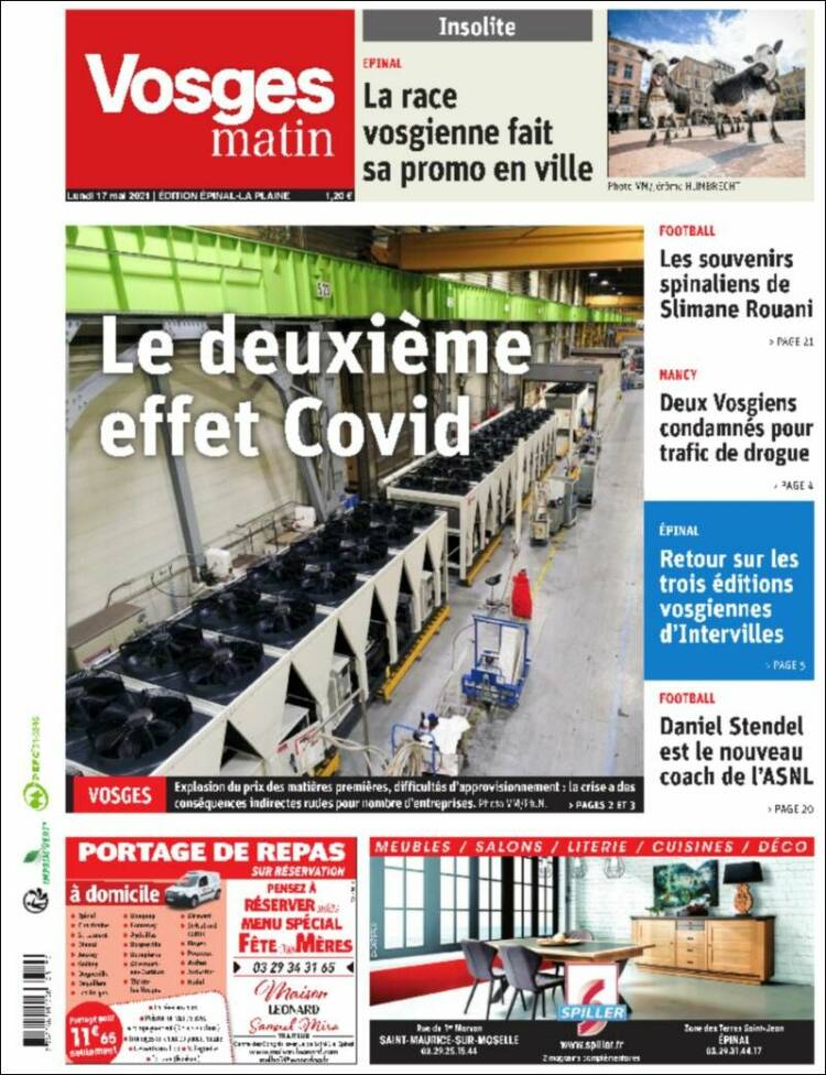 Portada de Vosges Matin (France)