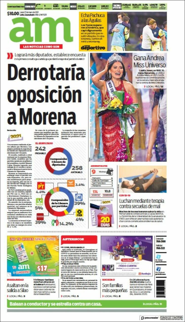 Portada de Al Día A.M. (México)