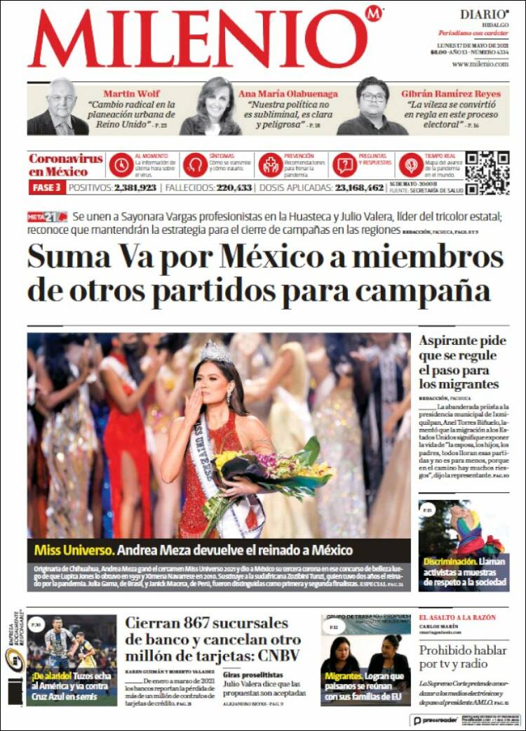 Portada de Milenio de Hidalgo (México)