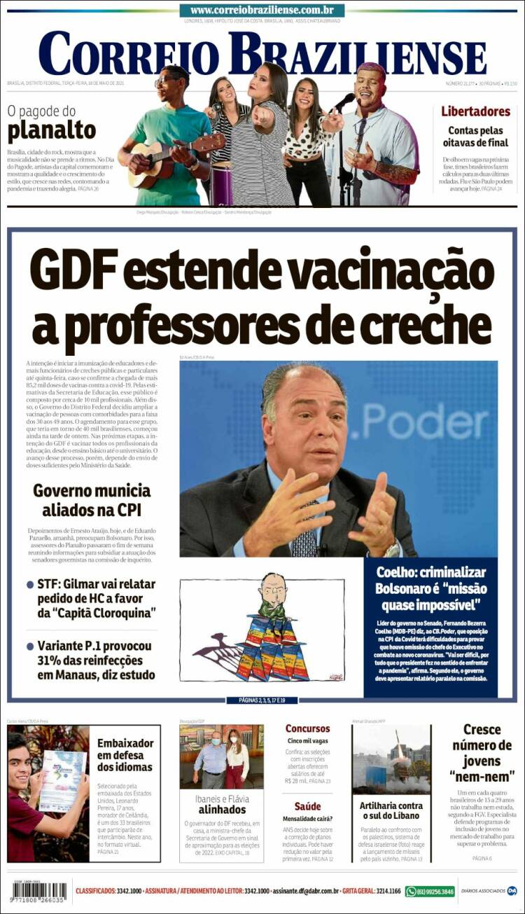 Portada de Correio Braziliense (Brasil)