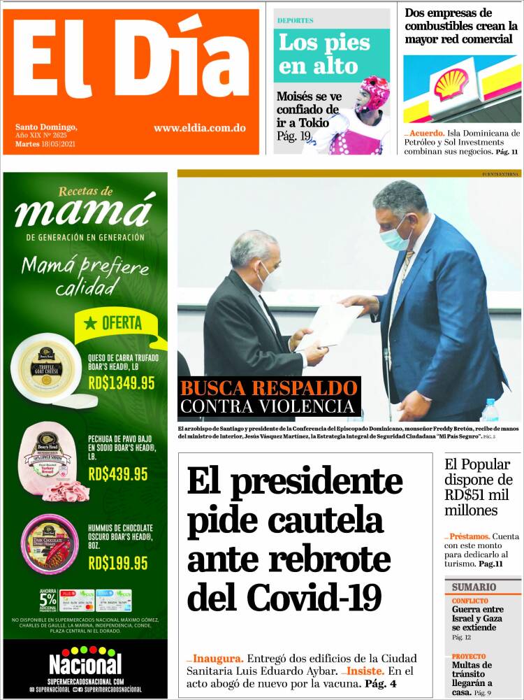 Portada de El Día (R. Dominicana)