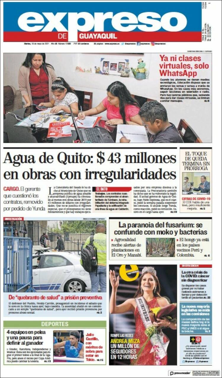 Portada de Expreso (&Eacute;quateur)