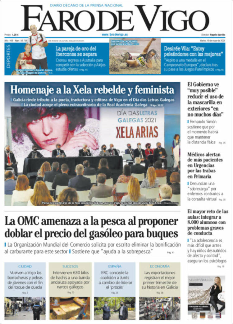 Portada de Faro de Vigo (España)