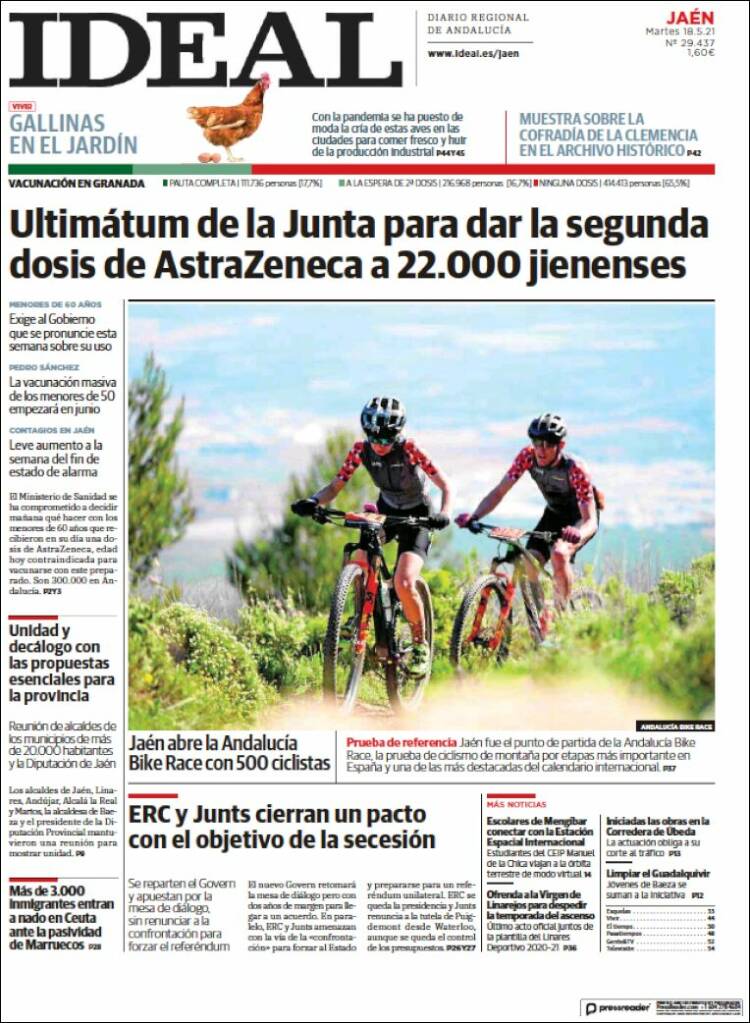 Portada de El Ideal de Jaén (España)