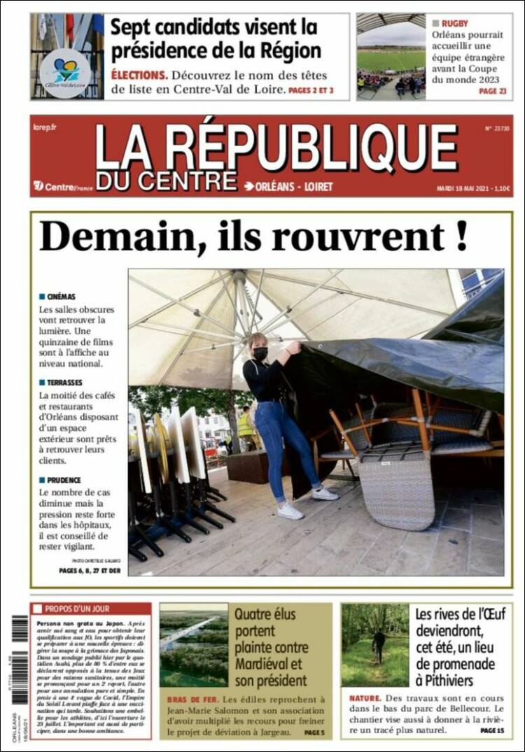 Portada de La République du Centre (France)