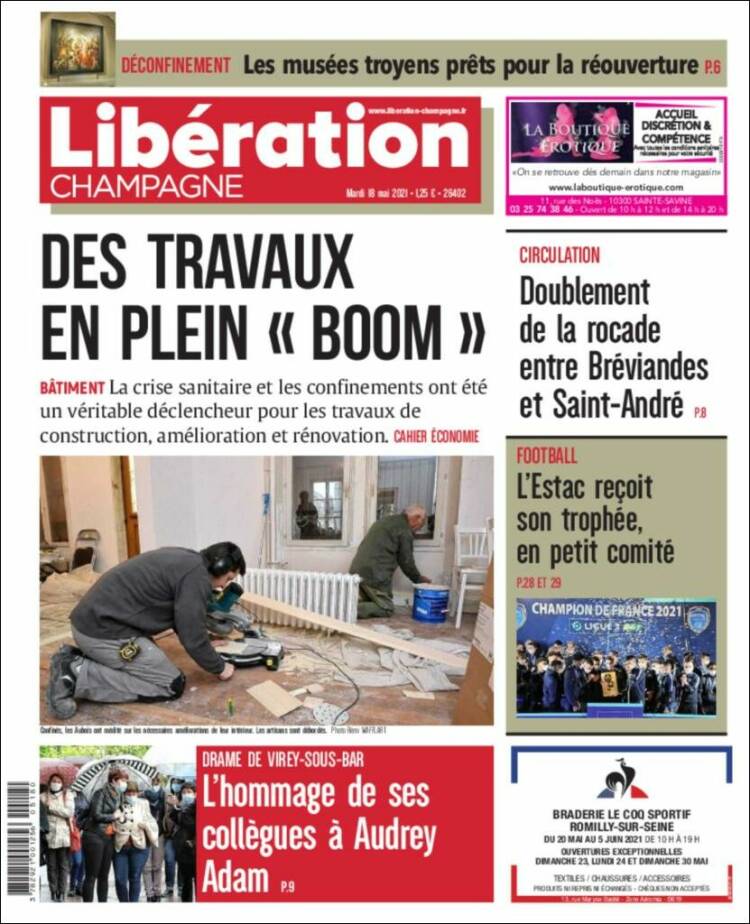 Portada de Libération Champagne (Francia)