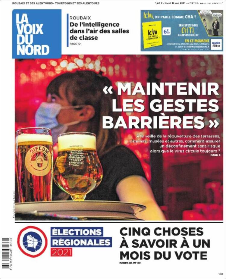 Portada de La Voix du Nord (Francia)