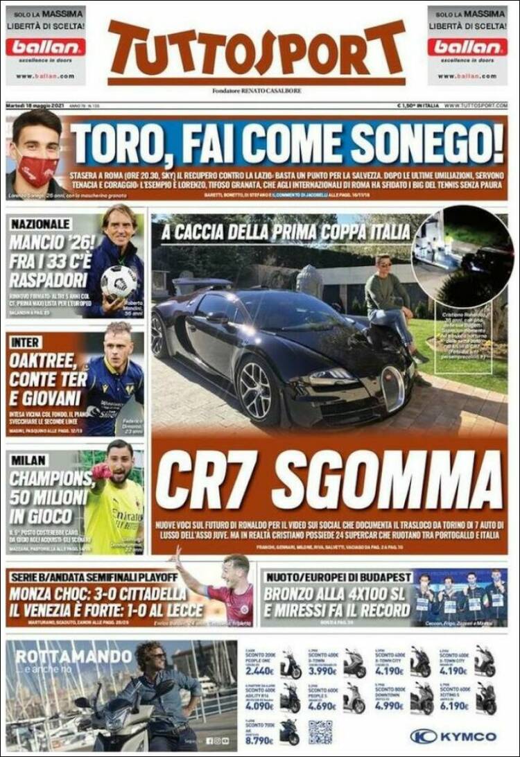 Portada de Tuttosport (Italie)