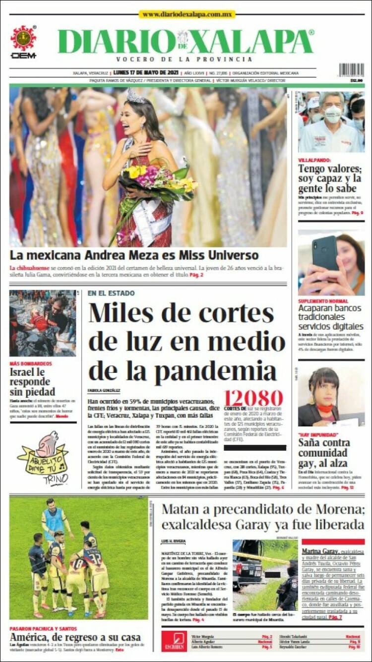 Portada de Diario de Xalapa (M&eacute;xico)