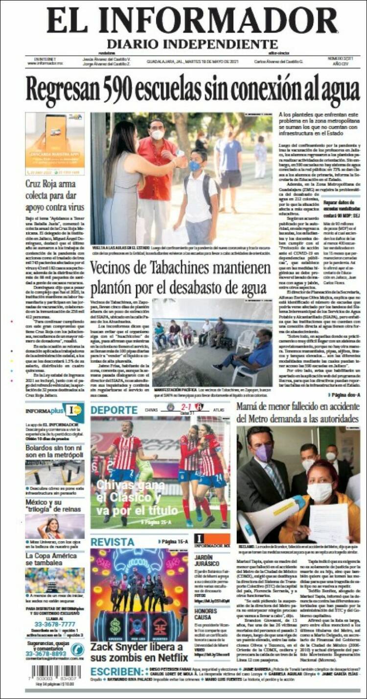 Portada de El Informador (M&eacute;xico)