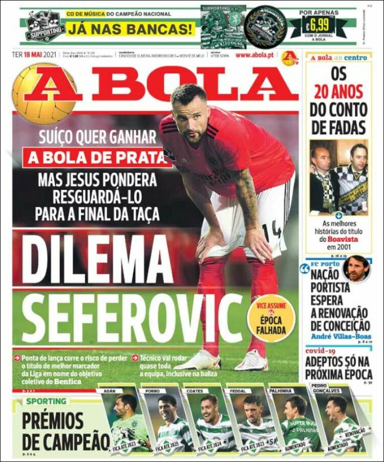 Portada de A Bola (Portugal)