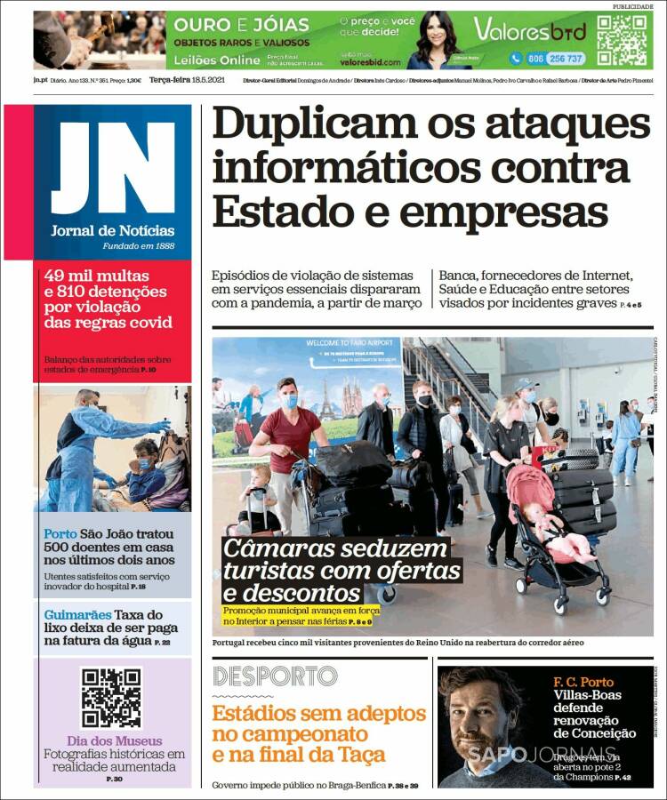 Portada de Jornal de Notícias (Portugal)