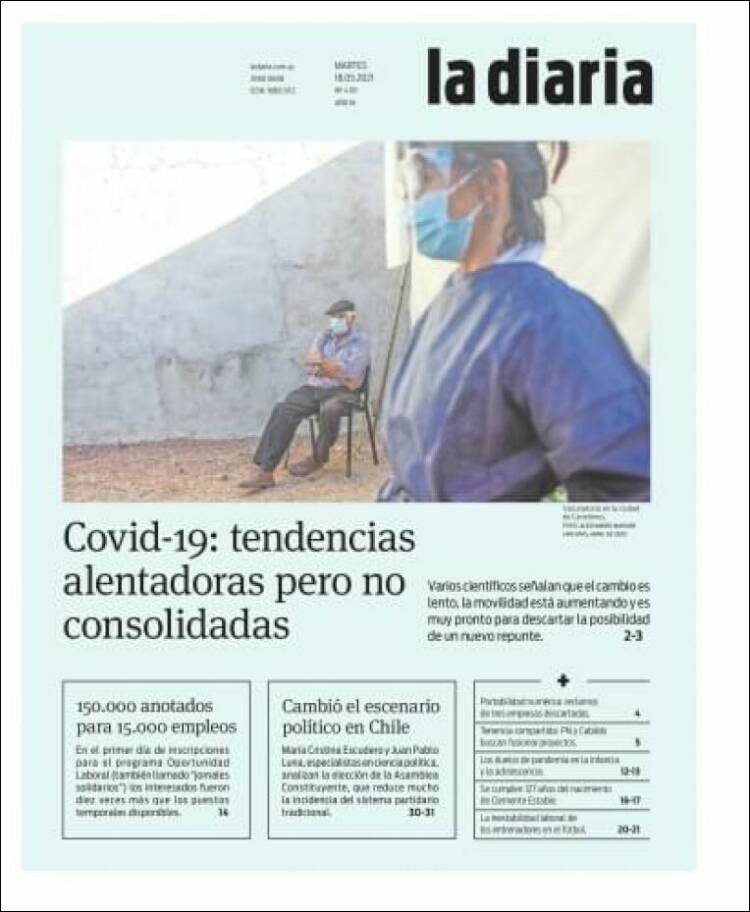 Portada de La Diaria (Uruguay)