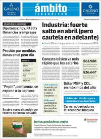 Portada de Diario Ambito Financiero (Argentina)