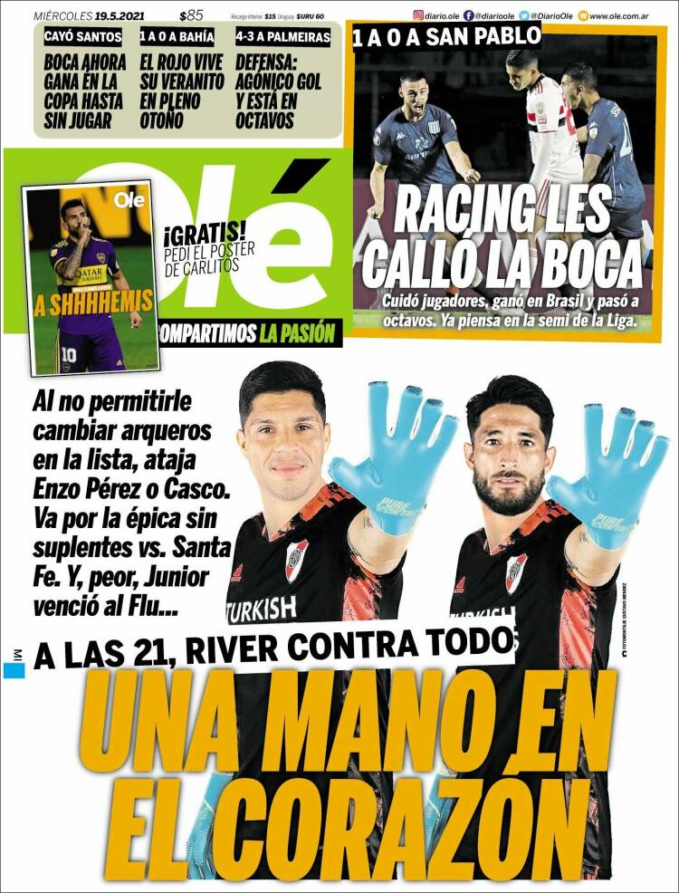 Portada de Olé (Argentina)