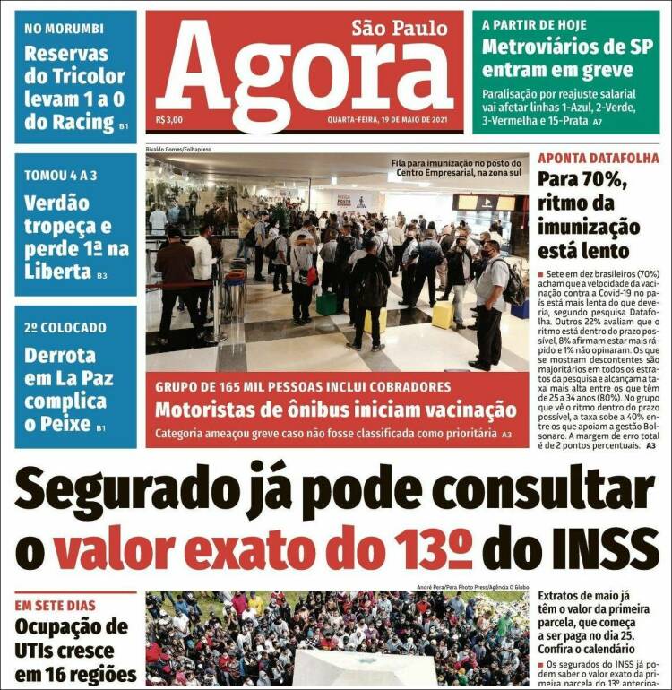 Portada de Jornal Agora (Brasil)