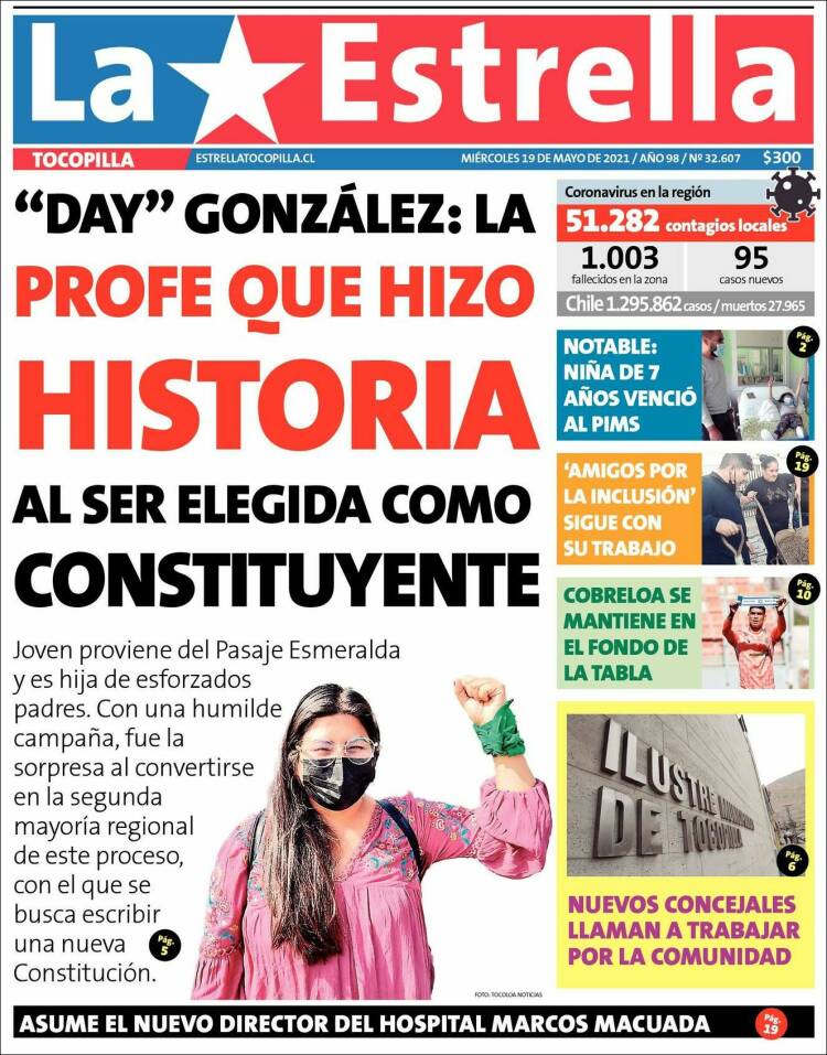Portada de La Estrella de Tocopilla (Chile)