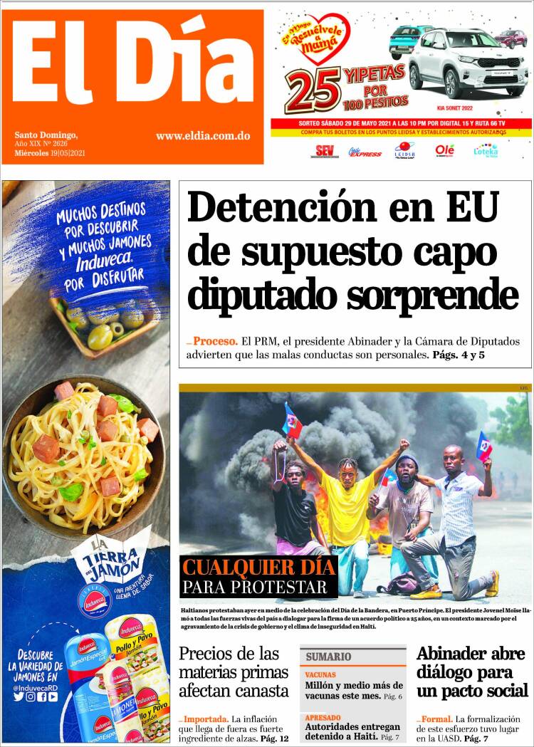 Portada de El Día (R. Dominicana)