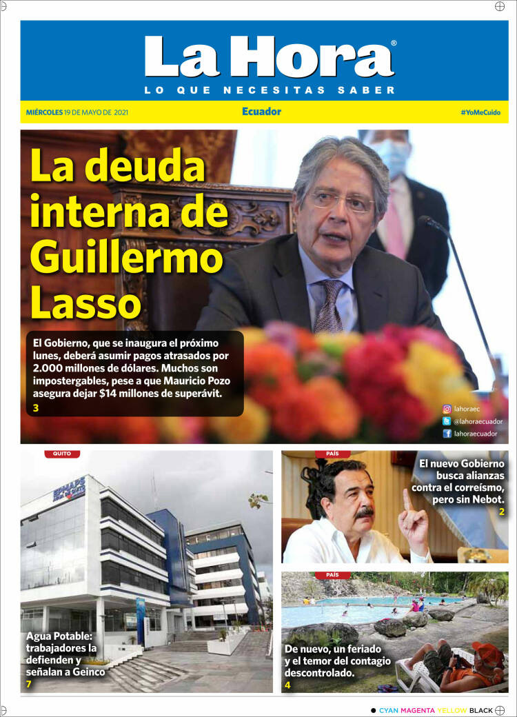 Portada de La Hora - Ecuador (Ecuador)