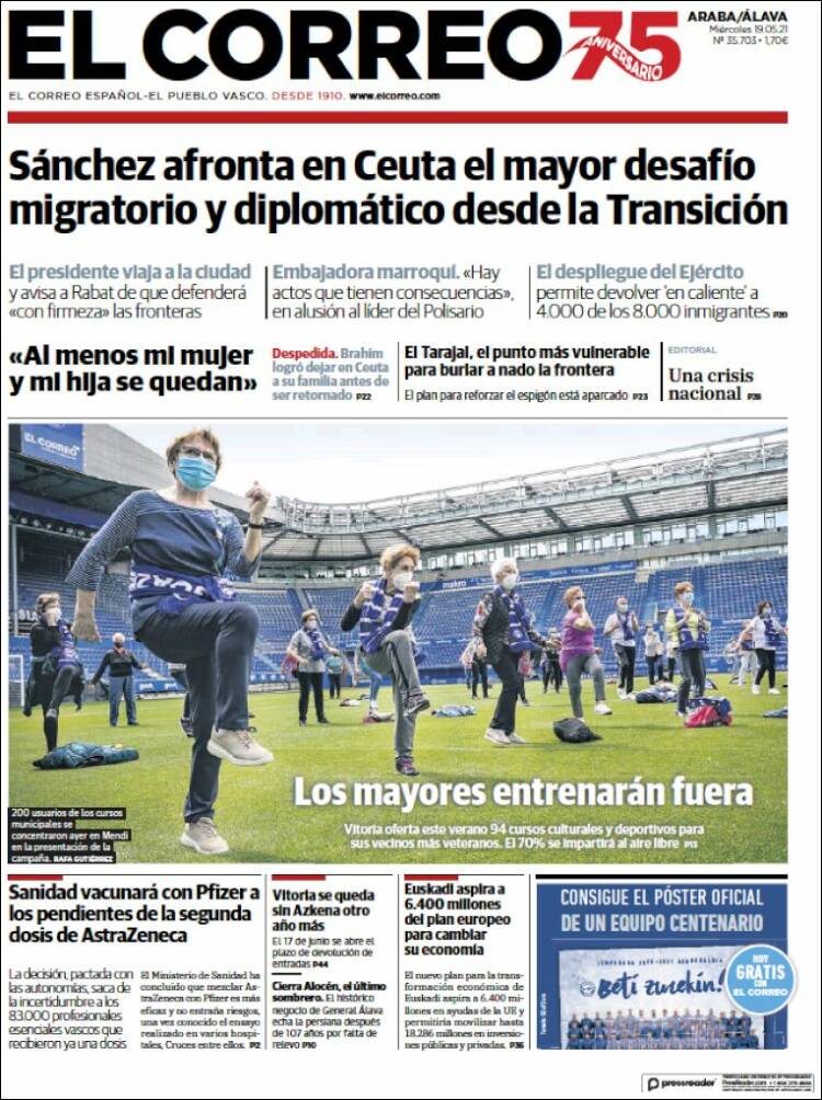 Portada de El Correo - Álava (Espagne)