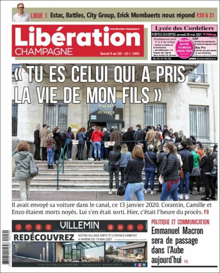 Portada de Libération Champagne (Francia)